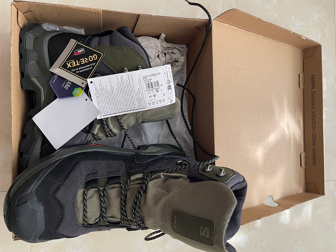 Salomon męskie wodoodporne buty turystyczne high top sport slip resistant black QUEST ELEMENT GTX 