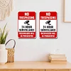 2PCS No Trespassing Warning 24 Hours Surveillance Violators Will Be Prosecuted - Vintage Metal Signs Set - 30*40cm - Warning