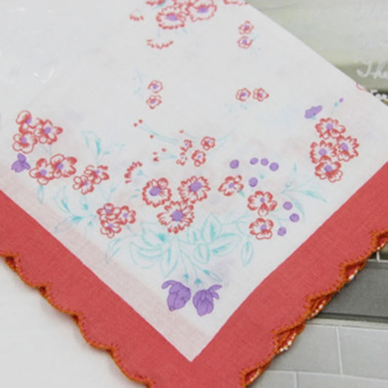 Handkerchiefs Women Printing Cute Square Towel Pocket Womens Elegant Simple Wipe Sweat Soft Cotton Trendy Casual Ladies 2020 New