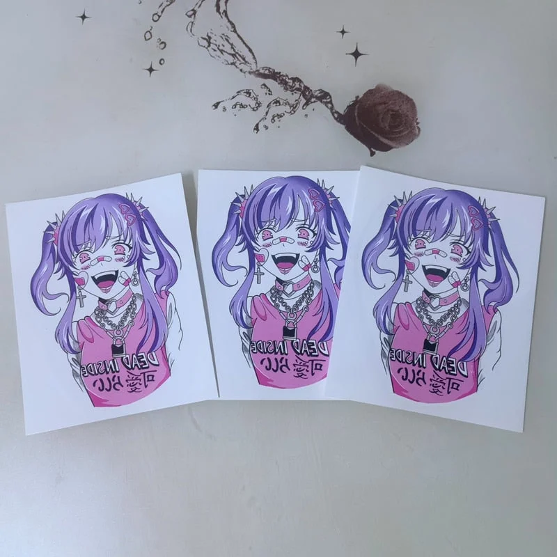 Anime Tattoo Sticker Waterproof for Men Women Body Art Personality Cool Butterfly Fake Tattoo Arm Thigh Pattern Temporary Tattoo