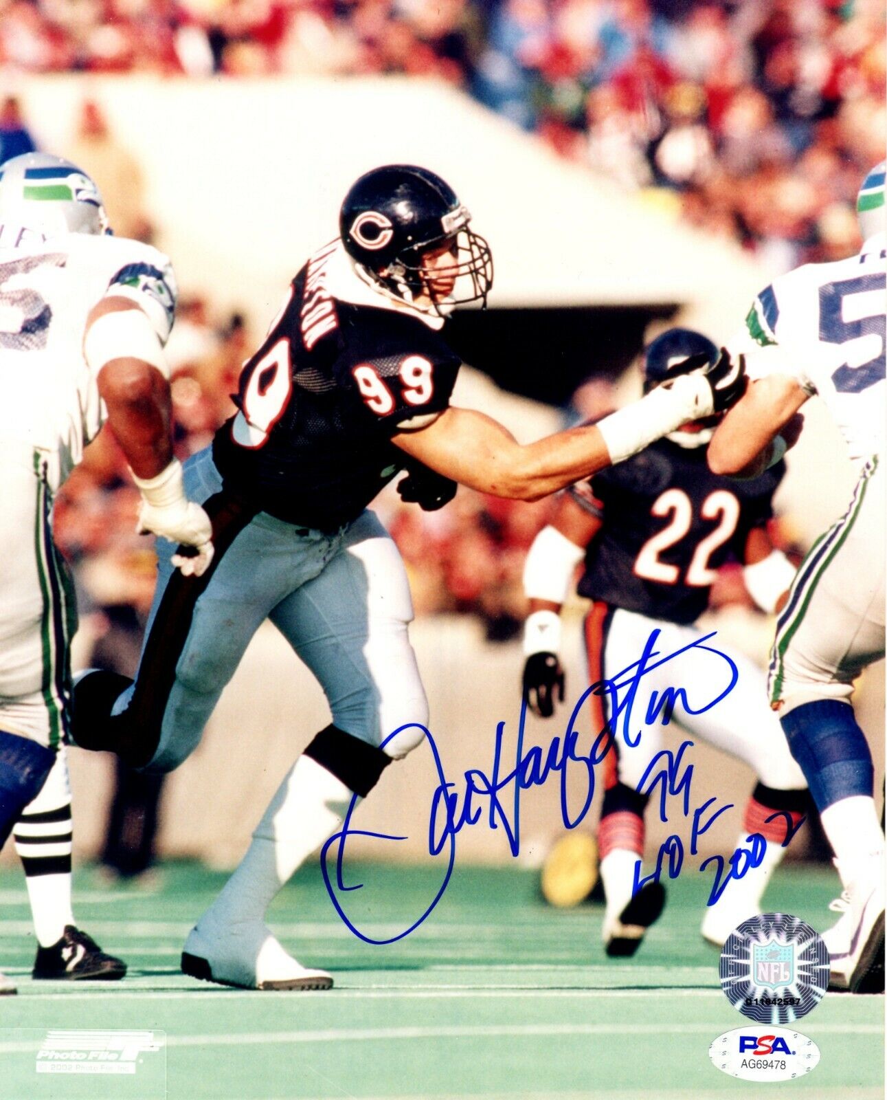 Dan Hampton autographed signed inscribed 8x10 Photo Poster painting NFL Chicago Bears PSA COA