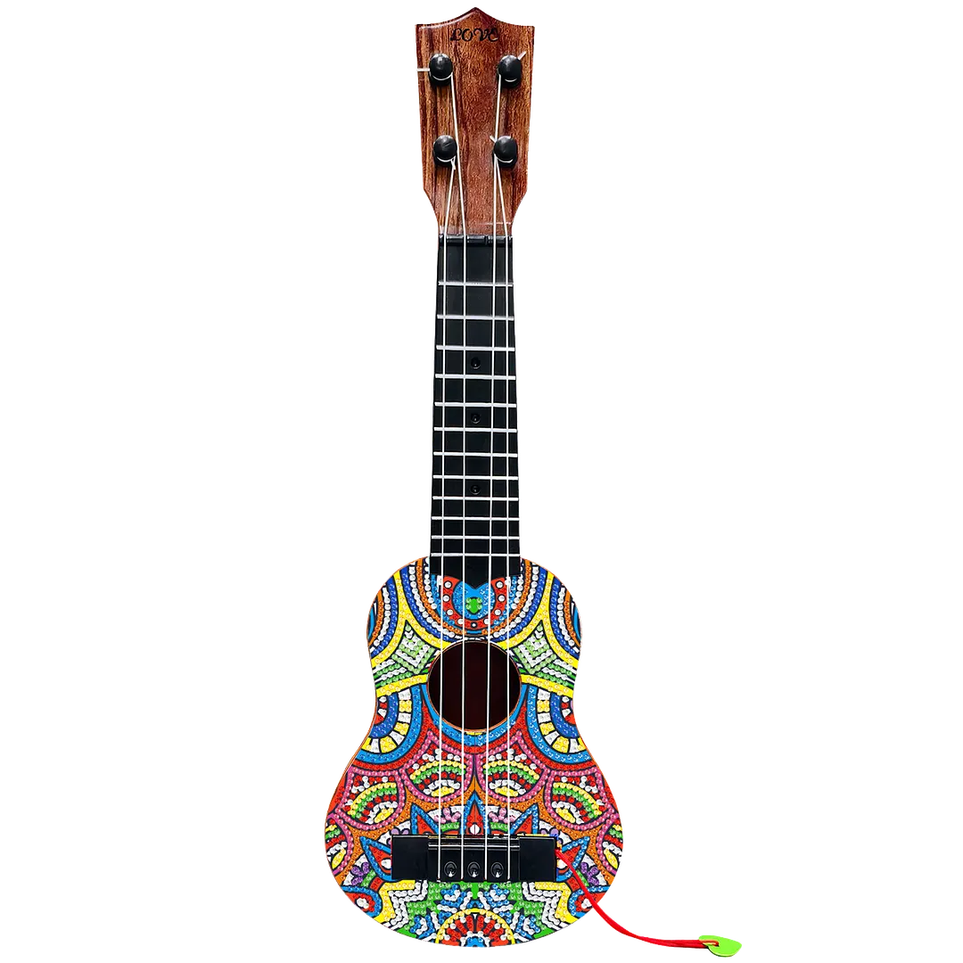 DIY Wooden Guitar Diamond Art Ornament Unique Gifts for Musicians (Mandala)