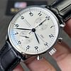 IWC PORTUGUESE IW371446 White Dial Blue Marker Black Leather Strap 40mm Replica