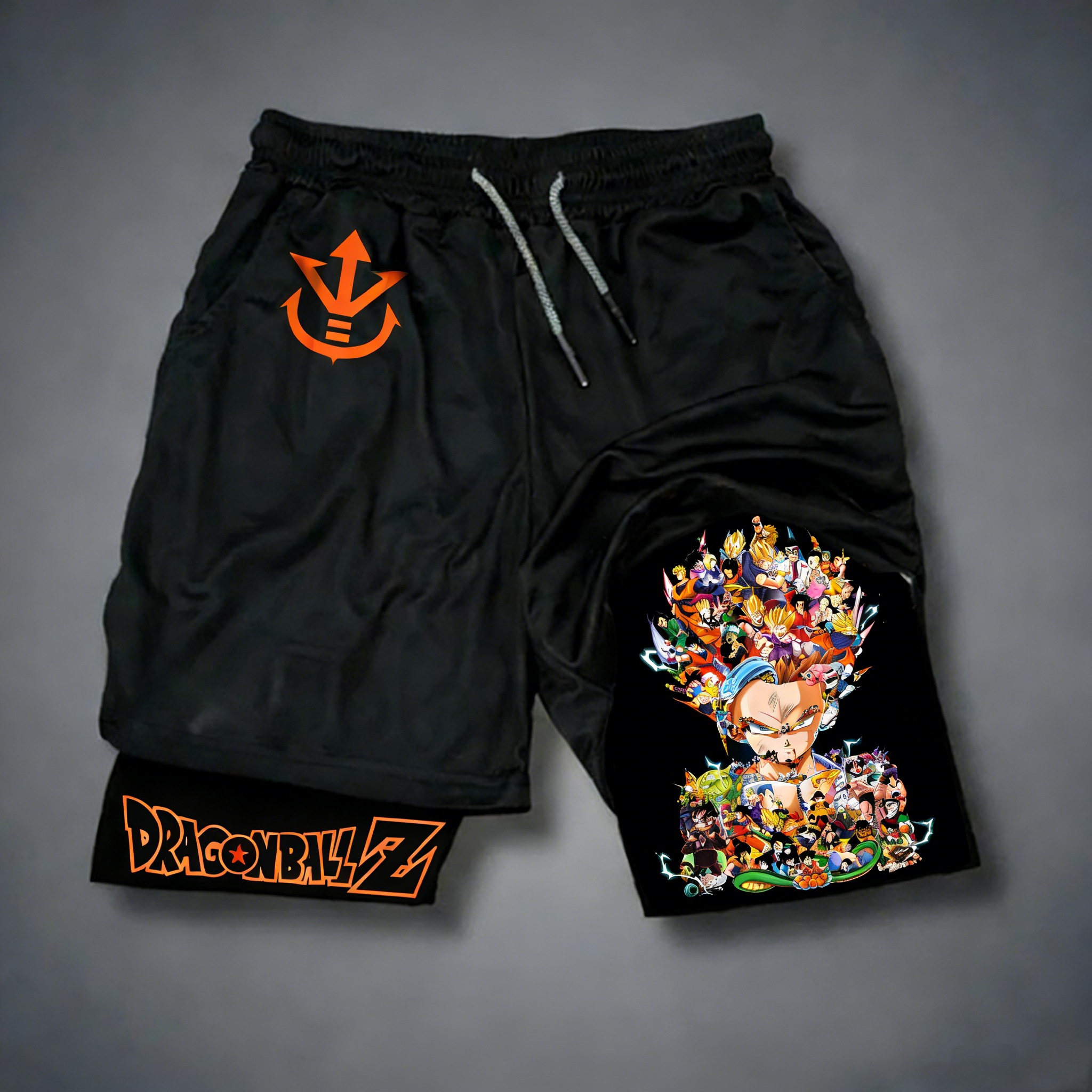Anime Character Print Athletic Shorts