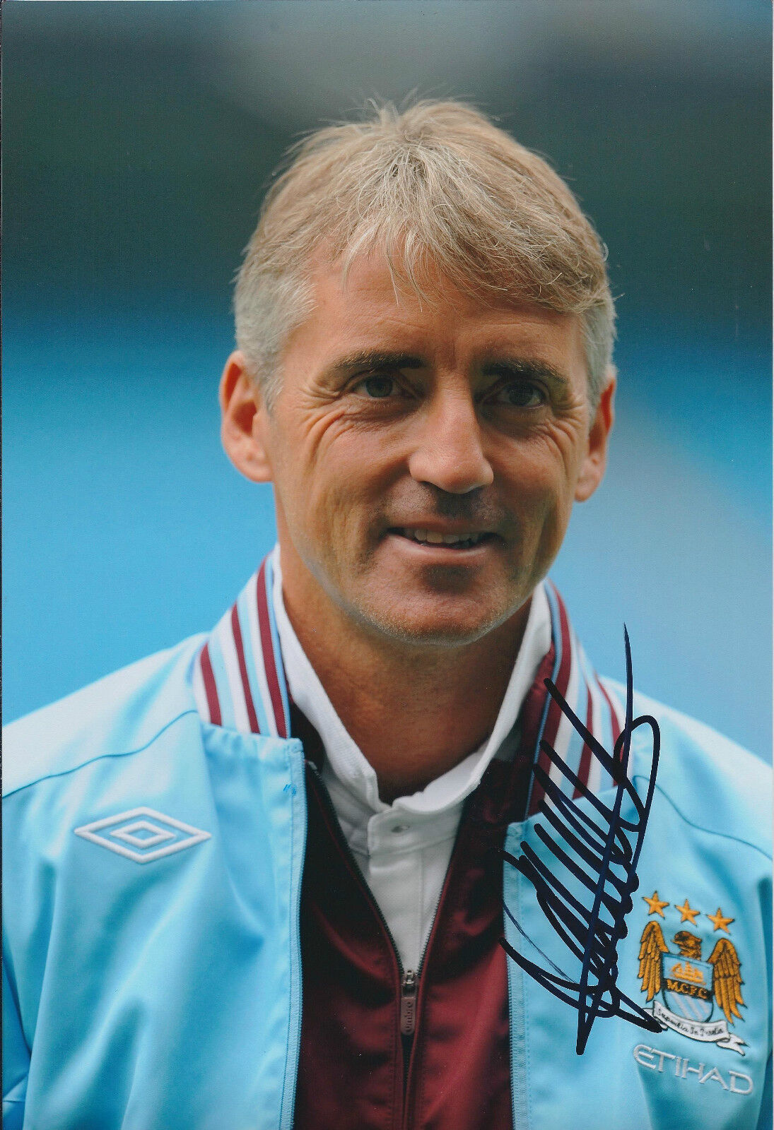 Roberto MANCINI SIGNED Autograph 12x8 Photo Poster painting AFTAL COA Man City MANAGER