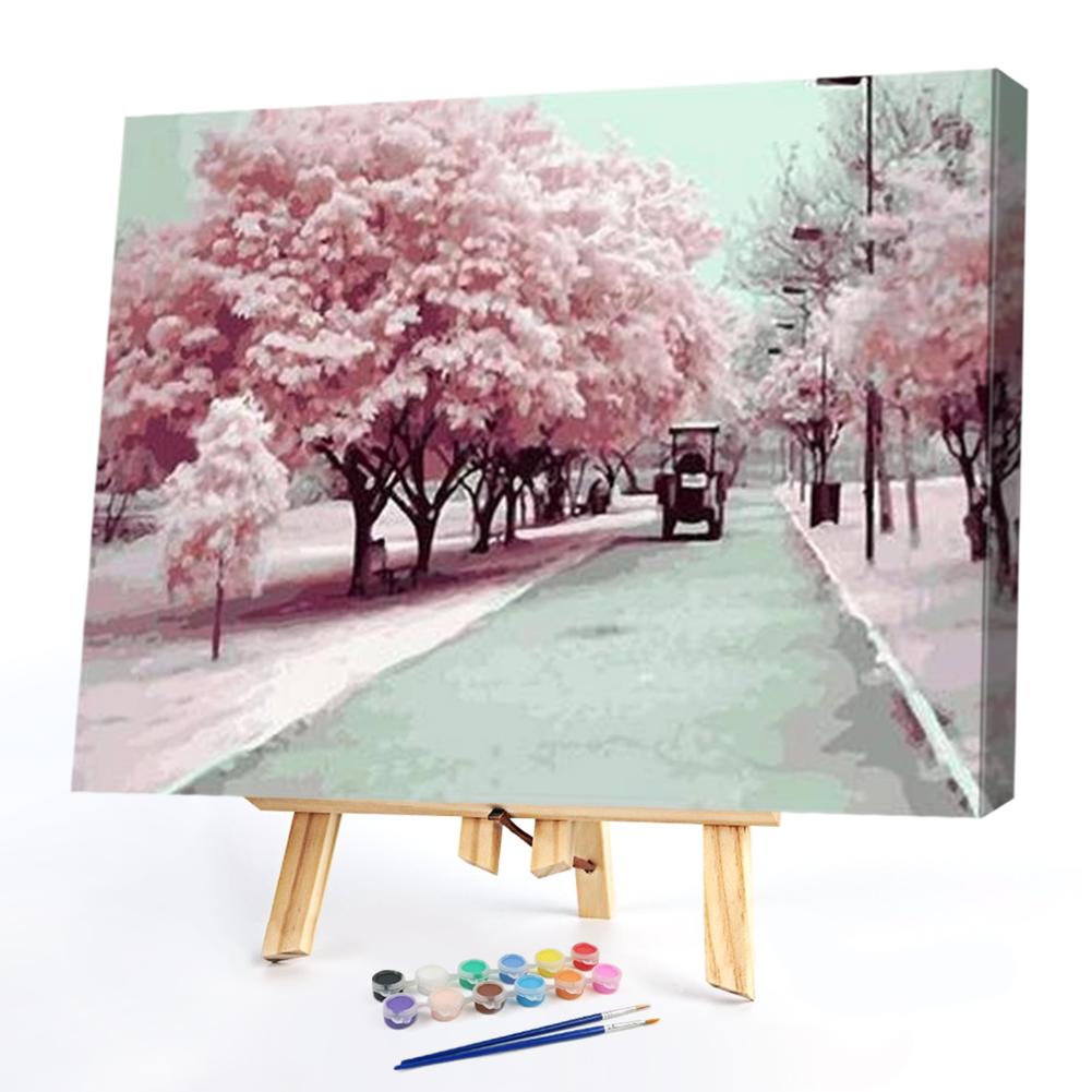 

50*40CM Paint By Numbers-Cherry Blossoms, 501 Original