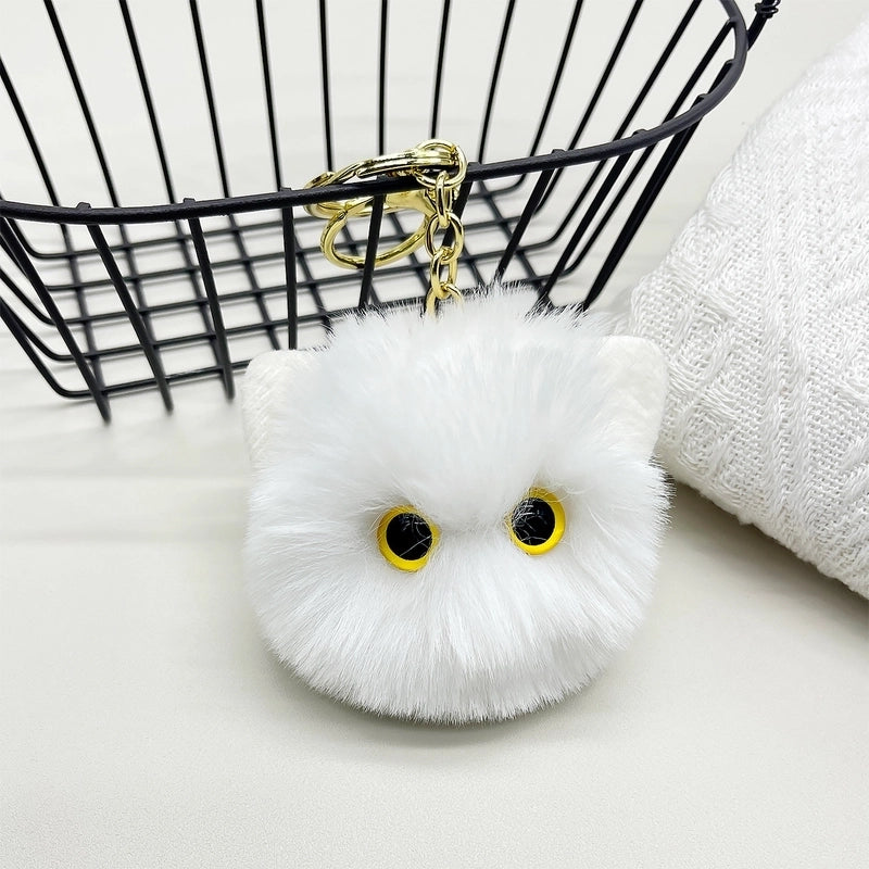 Cute Cat Synthetic Fibre Kid’s Bag Pendant