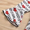 Baby Kid Girl Valentine's Day Love Letter Print 3 Pcs Sets