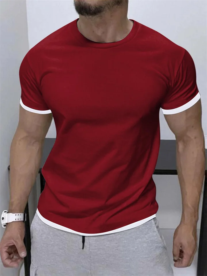 Sports Men's T-shirt Spring and Summer Round Neck Loose Fashion Casual Short Sleeve | 168DEAL