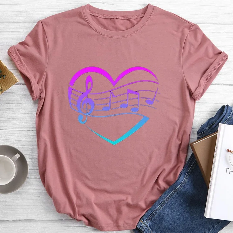 Just Love Music Round Neck T-shirt