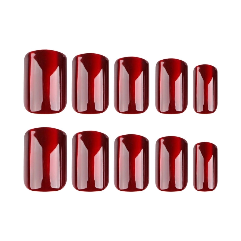 Halloween French Style Solid Color Solid Color ABS Press-on Nails 1 Set