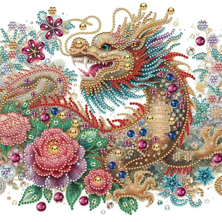 Gorgeous Dragon   - Partial Drill - Special Diamond Painting(30*30cm)