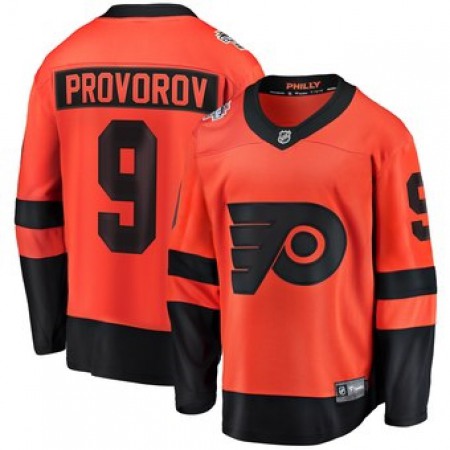 Men's Philadelphia Flyers #9 Ivan Provorov Orange 2019 NHL Stadium Series Stitched Jersey Y87W