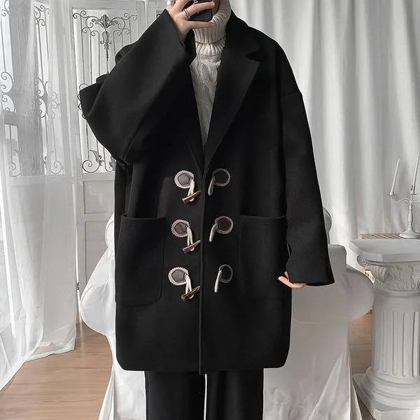 Vintage Cattle Horn Buckle Fashion Loose All-match