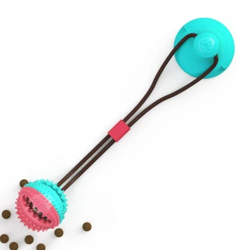 Pet Supplies Sucker Dog Toy Molar Bite Resistant Ball Leaking Food Bowl Dog Tug