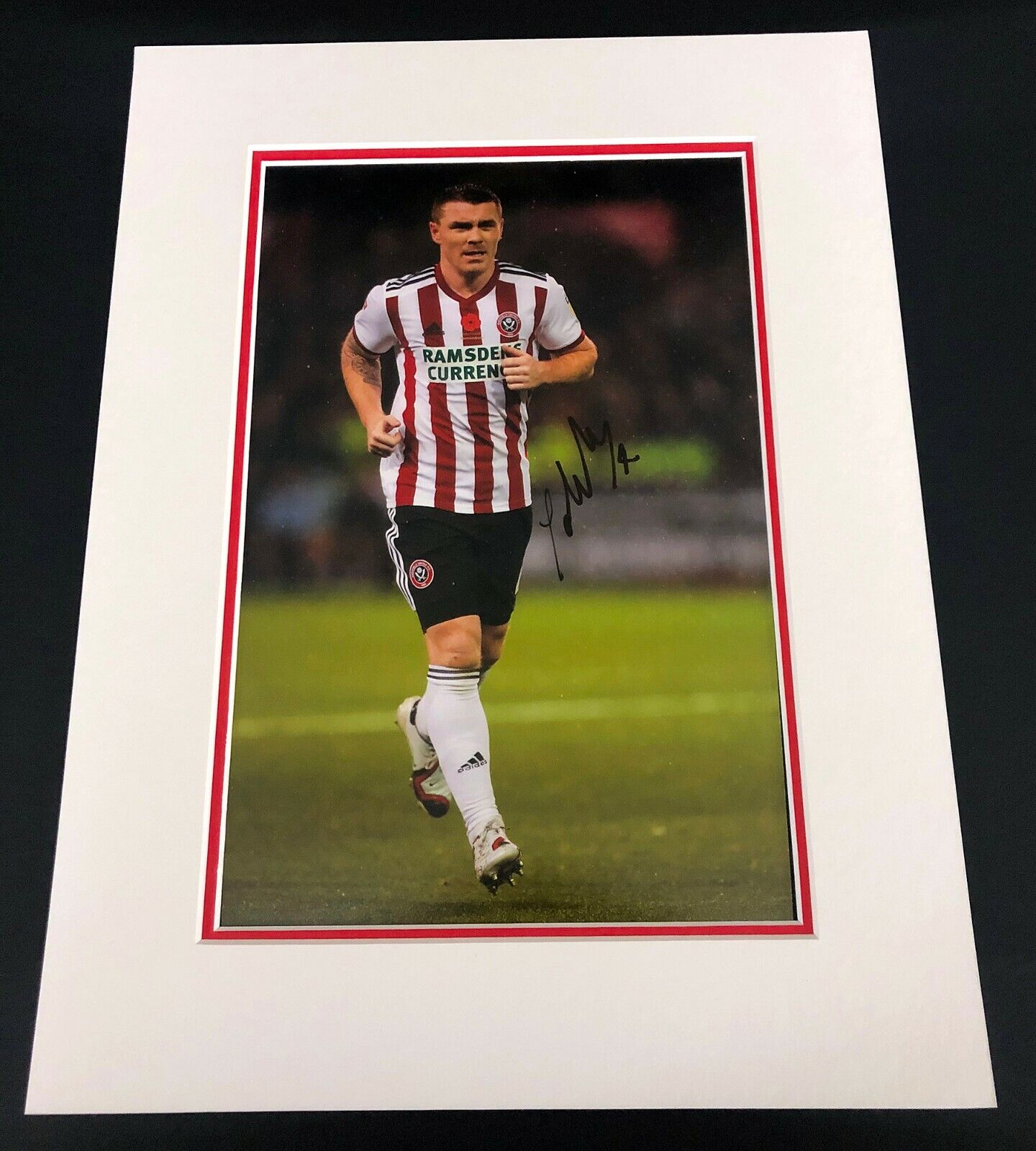 John Fleck SIGNED Sheffield United Photo Poster painting Mount Display 16x12 inch SUFC AFTAL COA