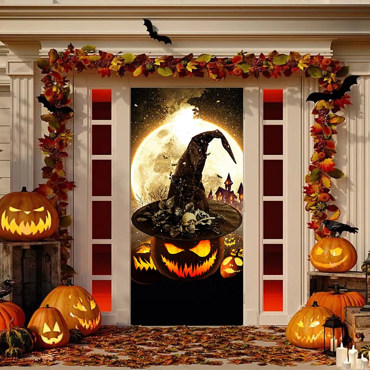 Magic Pumpkin Front Door Cover Banner