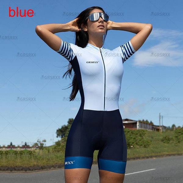 Good Quality Pro Team Triathlon Set Women's Short Sleeves Cycling Triathlon Suit Bicycle Cycling Jersey Sets Summer Bicycle Shirt Bike Clothes Jumpsuit with 5D Gel Pad Bicycle Jersey Women - Shop Trendy Women's Fashion | TeeYours