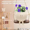 Resin simple swing creative smiley pattern flower pot home living room succulent potted decorative ornaments