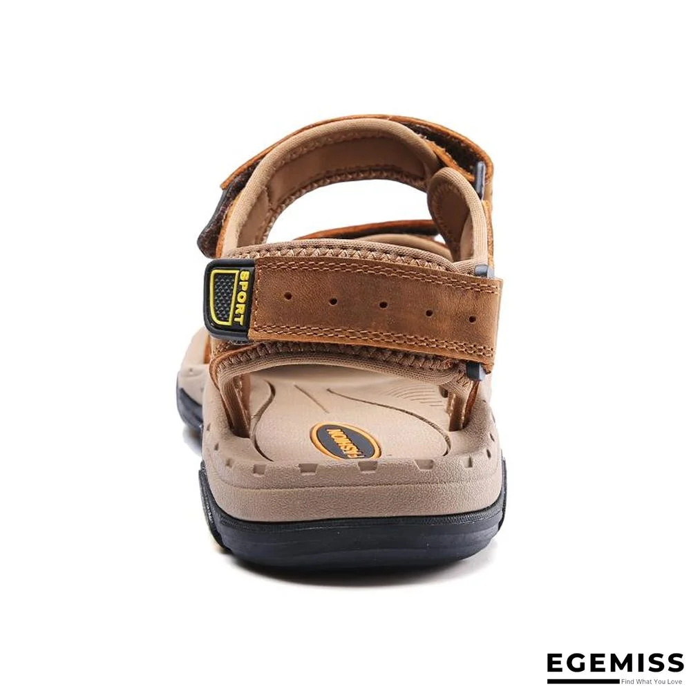 Men Genuine Leather Sandals Beach Outdoor Sandals | EGEMISS