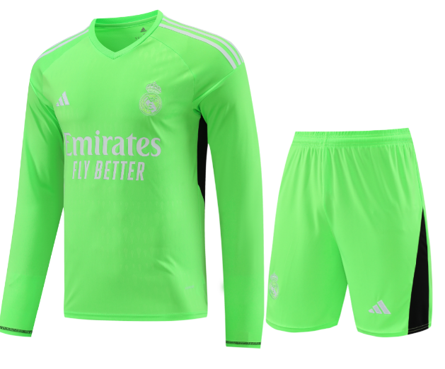 23/24 Real Madrid Goalkeeper Green Long Sleeve Kit Football Shirt Tai Quality
