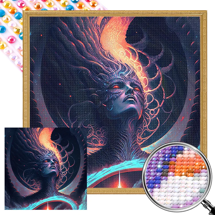 Full Of Diamonds Obsidian Goddess - Full Drill Diamond Painting -  40*40CM(Picture)