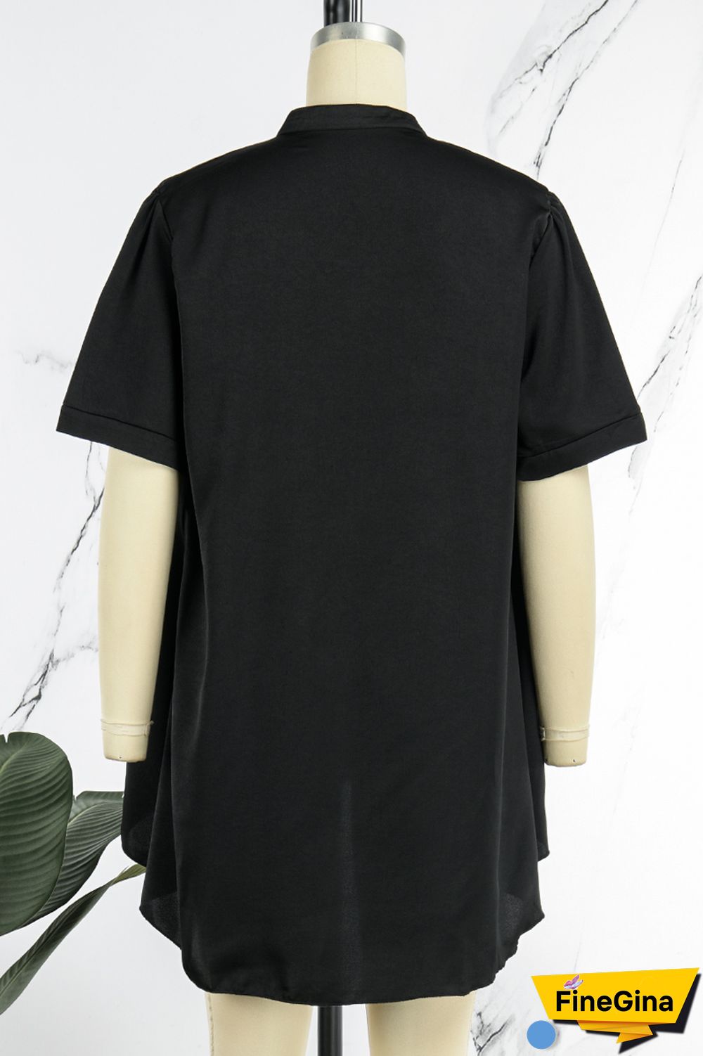 Burgundy Casual Solid Patchwork Shirt Collar Tops