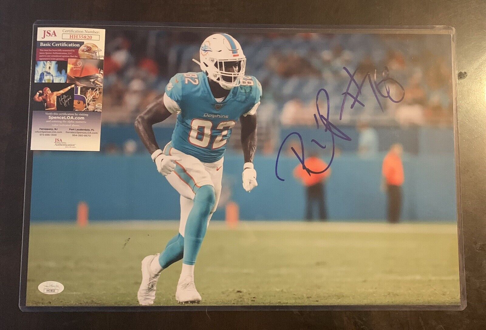 PRESTON WILLIAMS 11x17 Signed Photo Poster painting DOLPHINS FOOTBALL JSA/COA HH35820