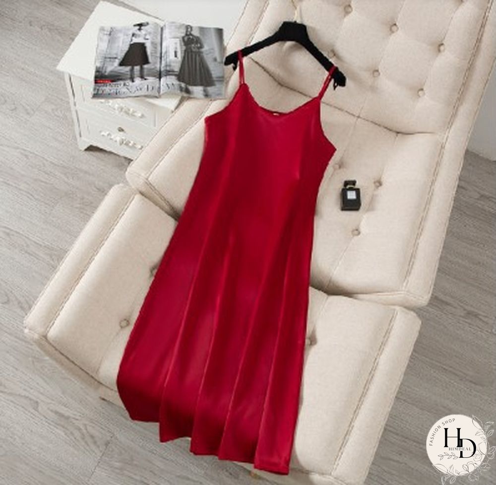 Ordfree Summer Women Long Satin Slip Dress Spaghetti Strap Elegant Lady Sexy Satin Party Dress S-4XL