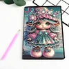 50 Pages A5 Special Shaped Elf Girl 5D DIY Mosaic Drill Notebook Craft Kit