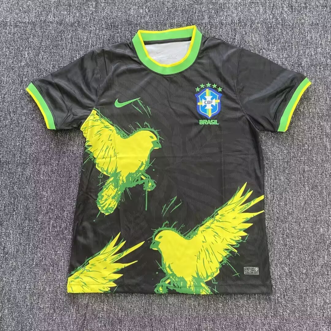 2025 Brazil Special Edition Black Thai Quality Football Shirt
