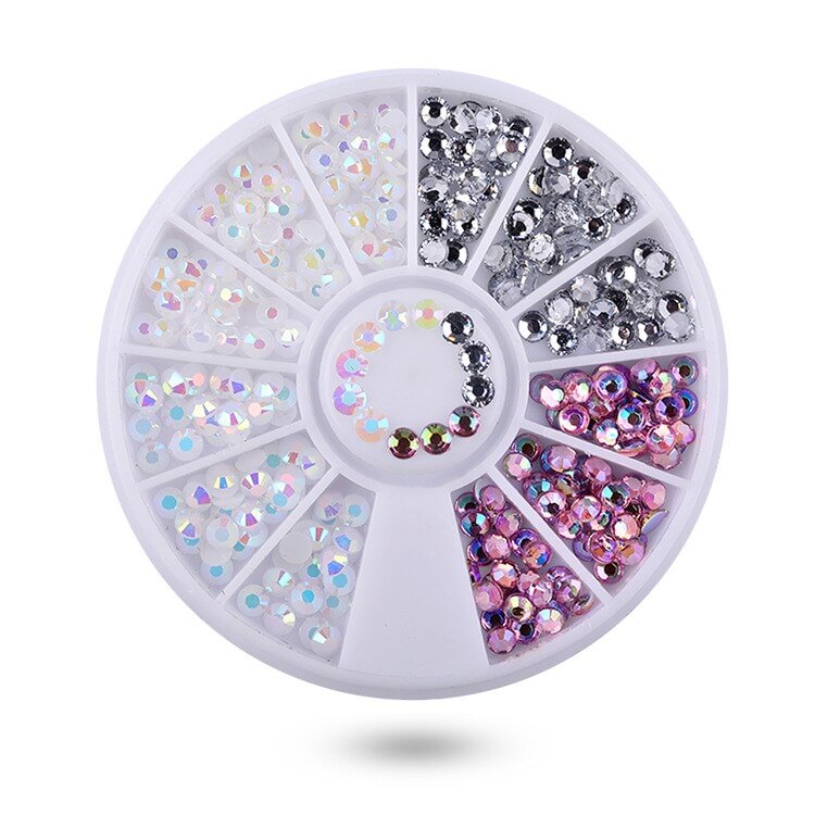 Nail Wheel Decoration Fashion Jelly AB Acrylics  Accessoires Designs Nail Stickers Decorate Jewelry Beauty Salons