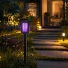 Solar-powered Solar Dual-Mode Garden Zapper IPX4 Waterproof Outdoor Garden Insect Killer Lamp Mosquito Repellent Zappers for Moths Gnats Flies Small Flying Insect Gnat