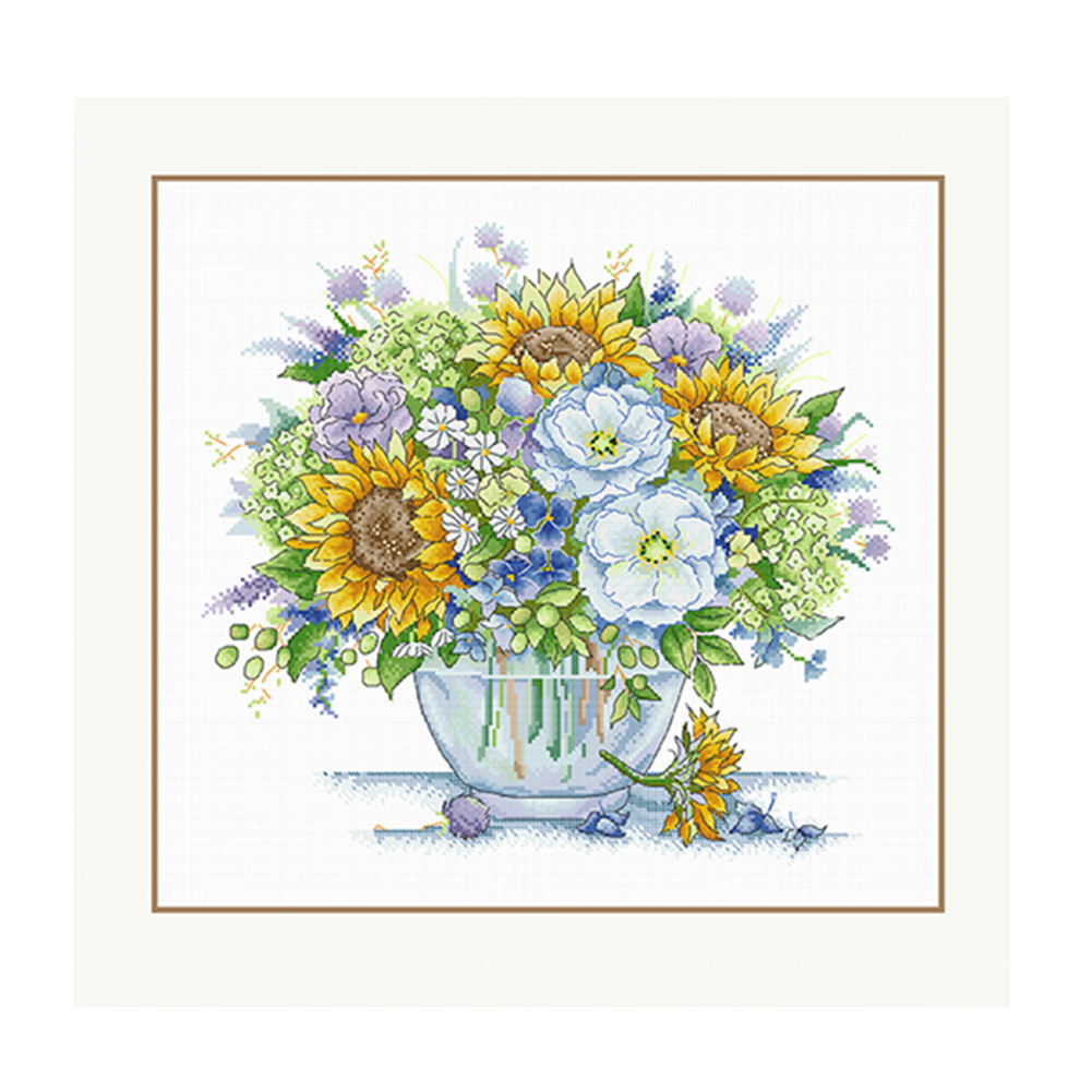 

Sunflower - 11CT Stamped Cross Stitch - 55*52CM, 501 Original