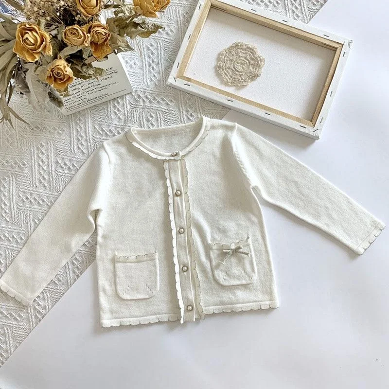Spring Autumn Baby Boys Girls Pure Color Cardigan Coat Children Clothing Baby Boy Girl Long Sleeve Knitted Kids Cardigan Coat