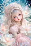 Luxury AB Velvet Diamond Painting Kit - Cute Girl