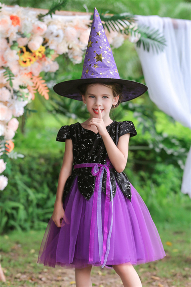 Bellasprom Cap Sleeves Tulle Little Girl Dress Halloween Dress Bellasprom
