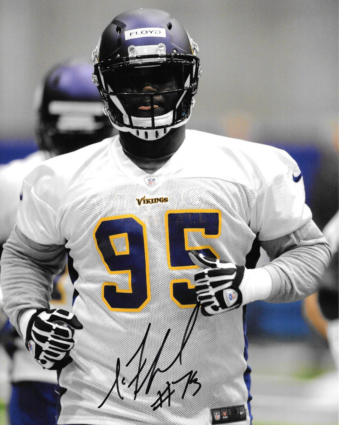 **GFA Minnesota Vikings *SHARRIF FLOYD* Signed 8x10 Photo Poster painting S5 COA**