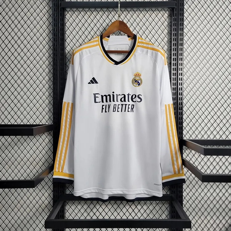 2023/2024 Long Sleeve Real Madrid Home Football Shirt