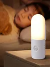 Rechargeable Motion Sensor Night Light Soft Glow Eye-Friendly Versatile Placement Minimalist Wood Battery Operated Shower Lamp for Wardrobe Hallway Closet Stairs
