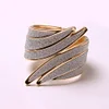 Grey Silver Shimmers Feather Hug Golden Napkin Ring