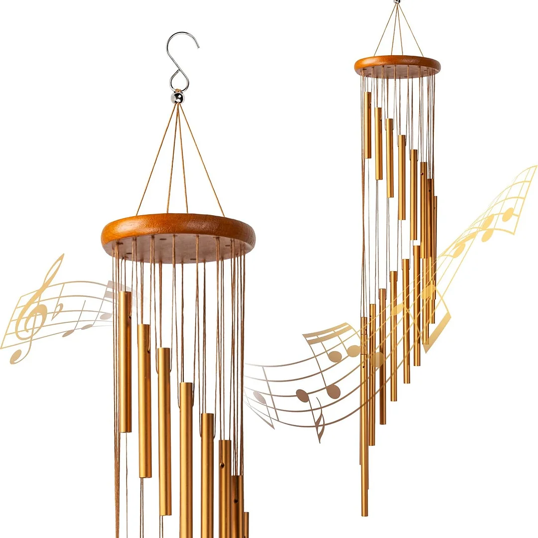 36" Large Memorial Wind Chimes Outdoor with 18 Aluminum Alloy Tubes and Hook