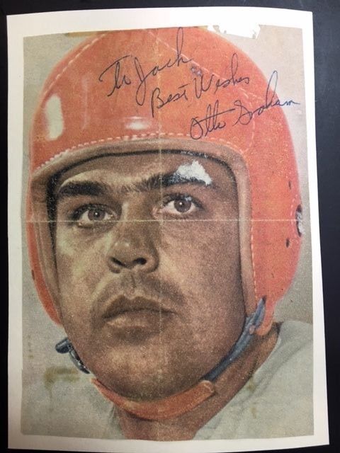 Otto Graham HOFer Cleveland Postcard-Sized Vintage Photo Poster painting(Early Years) COA