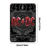 AC/DC - Panneaux en &eacute;tain m&eacute;tallique(20*30cm/30*40cm) - Musique