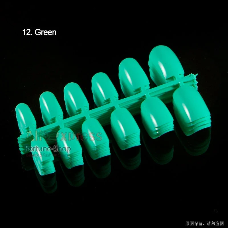 120pcs/pack 20 Colors Full Cover Nail Tips Short Design Fake Nails Square Faux Ongles Acrylic Frenc False Nails Art Tips Tools-Nail Inspo