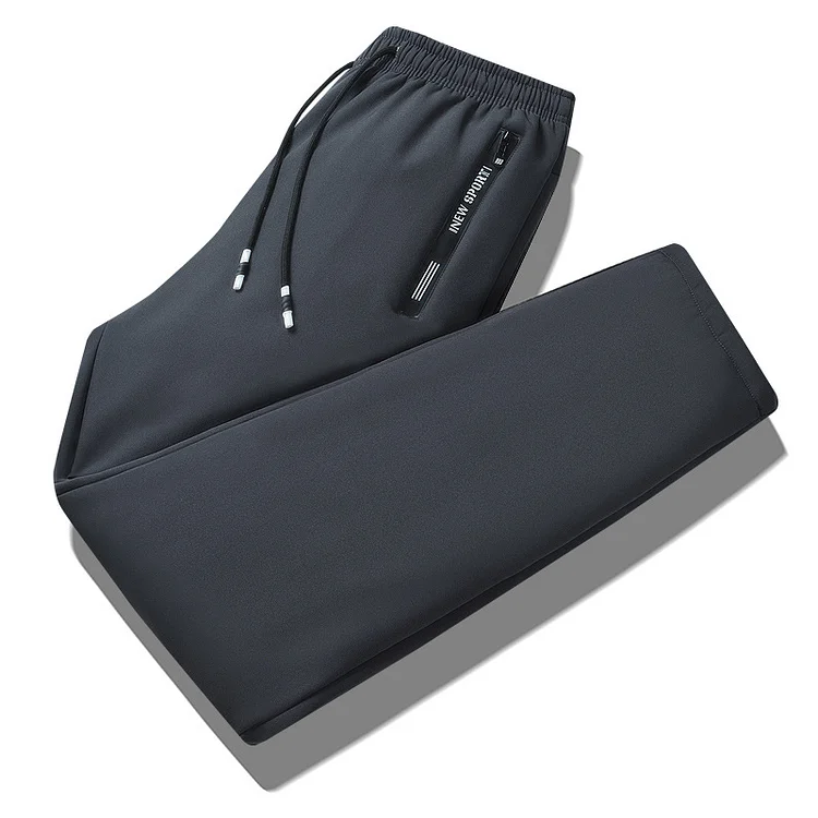 PASUXI New Arrival Autumn Winter Casual Pants For Men Plus Size Men's Trousers Straight Leg Thick Fleece Sweatpants Men huanwei