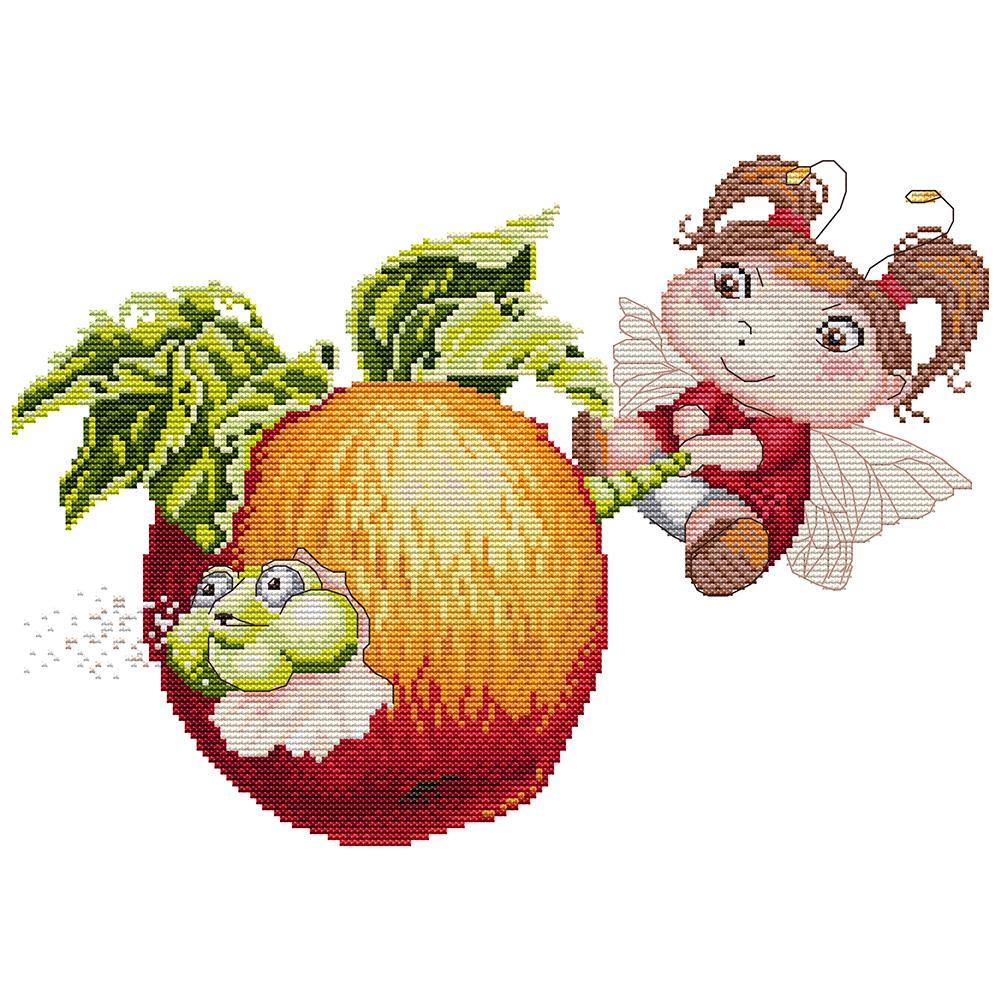 

38*29CM - 14CT Stamped Cross Stitch - Cute Kid, 501 Original