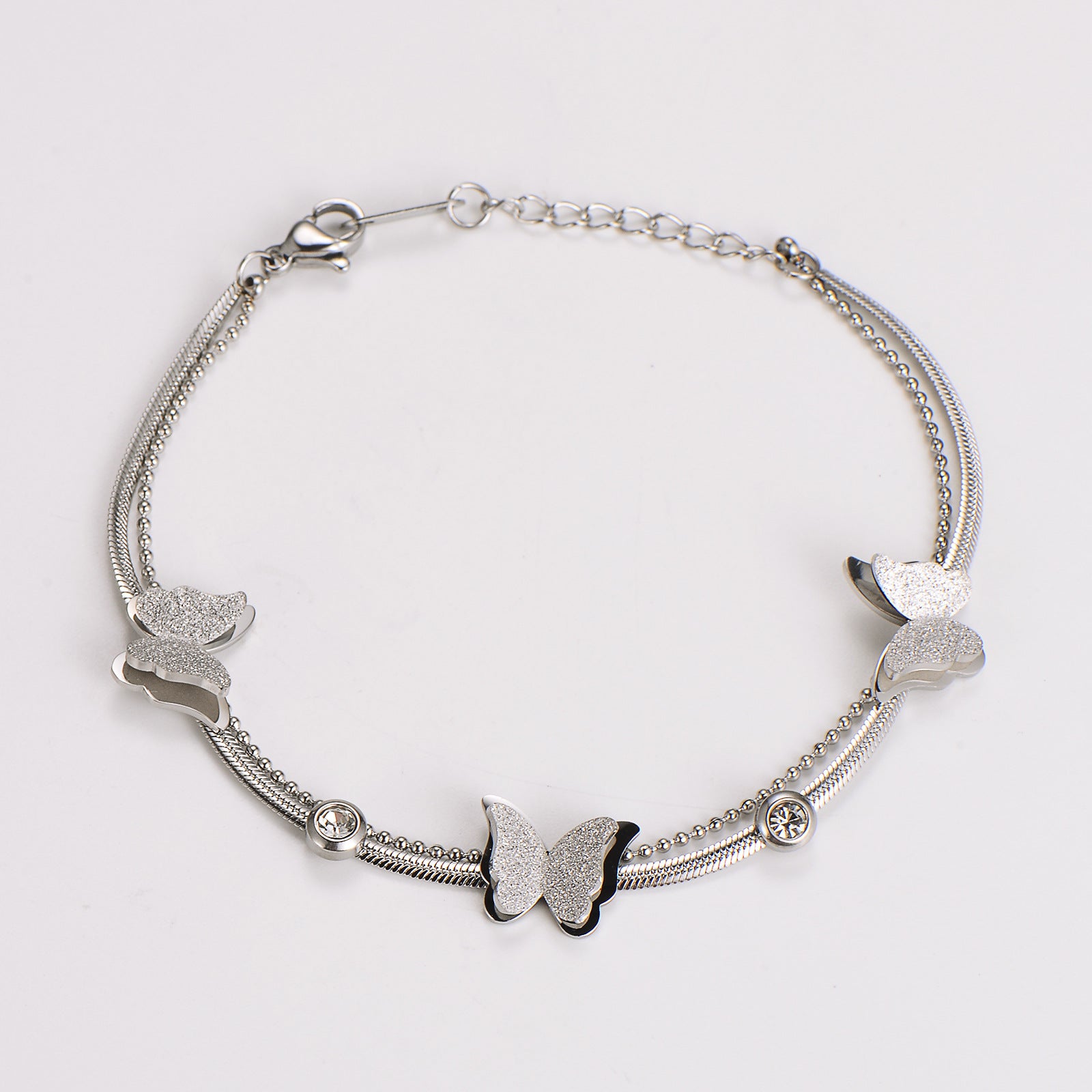 Fashion Women Butterfly Stainless Steel Electroplating Bracelets