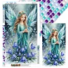 Blue Angel Girl Full DIY 5D Round Drill Art Piers Piers Kits de peinture en diamant pour adultes/d&eacute;butants id&eacute;es cadeaux d&eacute;coration murale maison 15,7