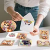 6PCS Diamond Painting Animal Greeting Cards Postcards with Envelopes